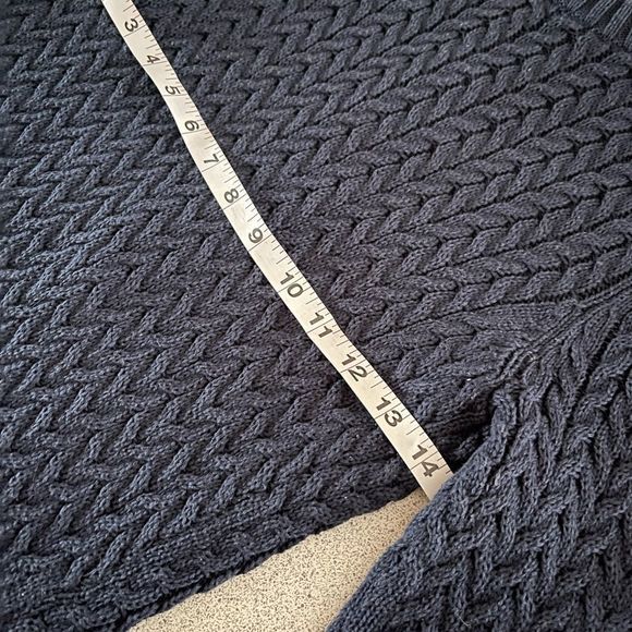 #118 Véro navy cable knit sweater dress - Picture 3 of 8